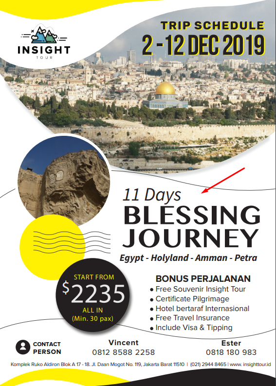 Paket Tour Ziarah Holyland 2020
