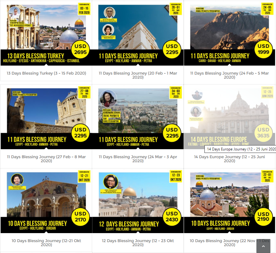 harga paket holyland 2020